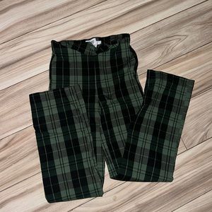 Princess Polly Zara Check Pant in Black/Green US 4
